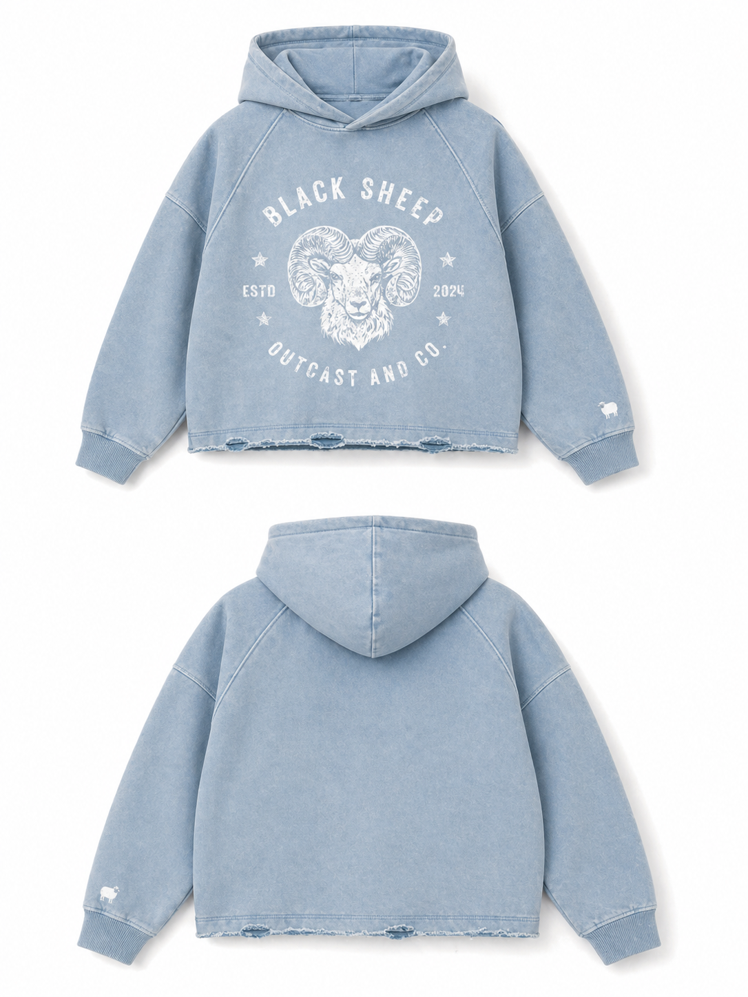 BLACKSHEEP OUTCAST WASHED OUT HOODIE