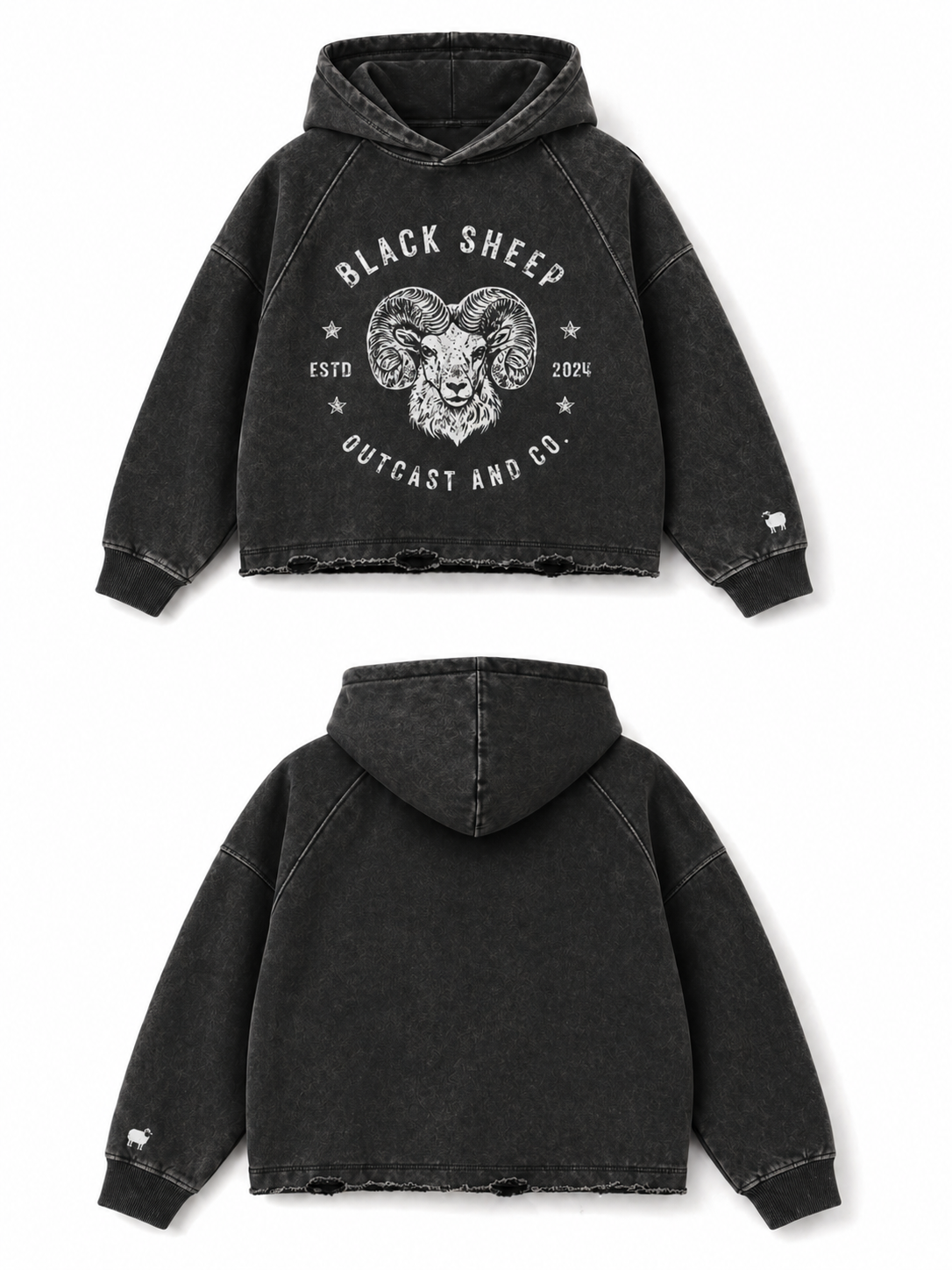 BLACKSHEEP OUTCAST WASHED OUT HOODIE