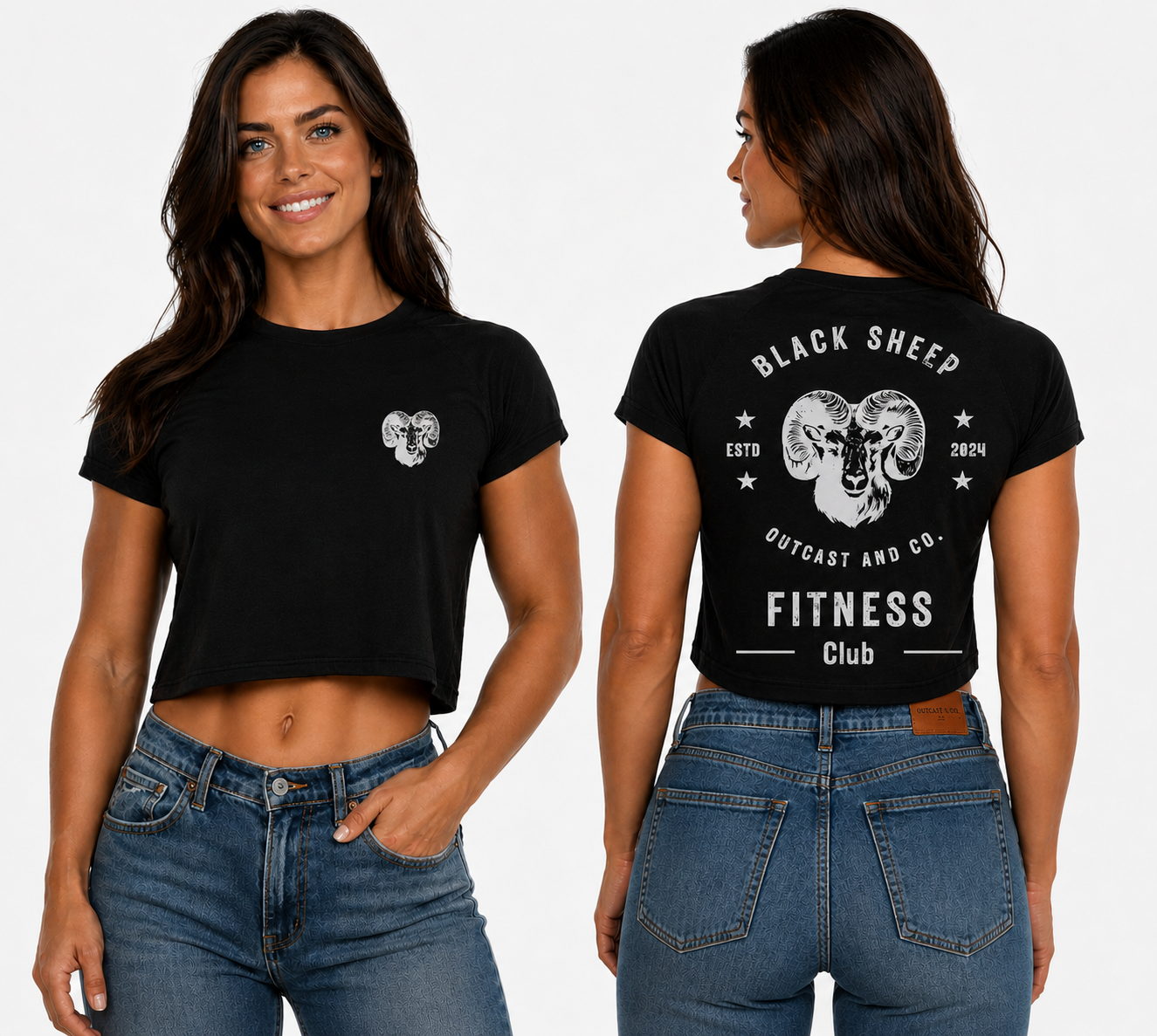 Black Sheep Crop Tee